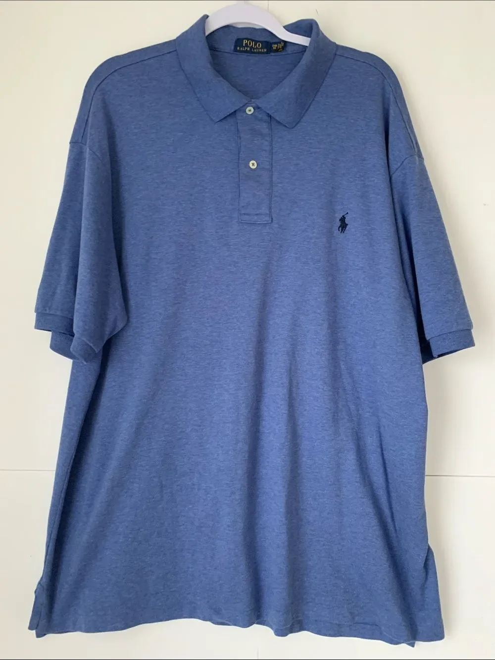 Polo by Ralph Lauren Men’s Blue Heather Short Sleeve Polo Shirt Size 2X